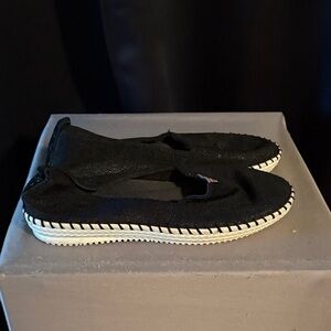 Bob’s Women's Black Flats with White Sole